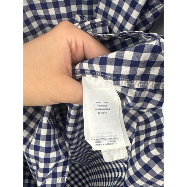 Men’s J.Crew Medium Blue & White Gingham Button Up