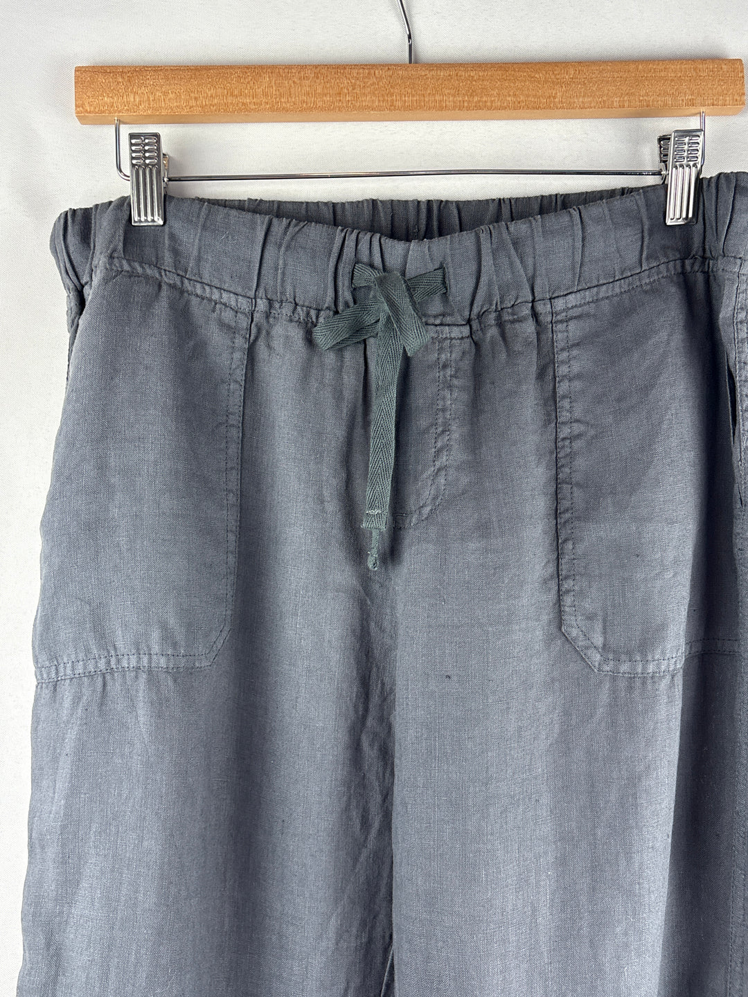 Women’s Caslon Small Dark Gray Linen Lounge Pants