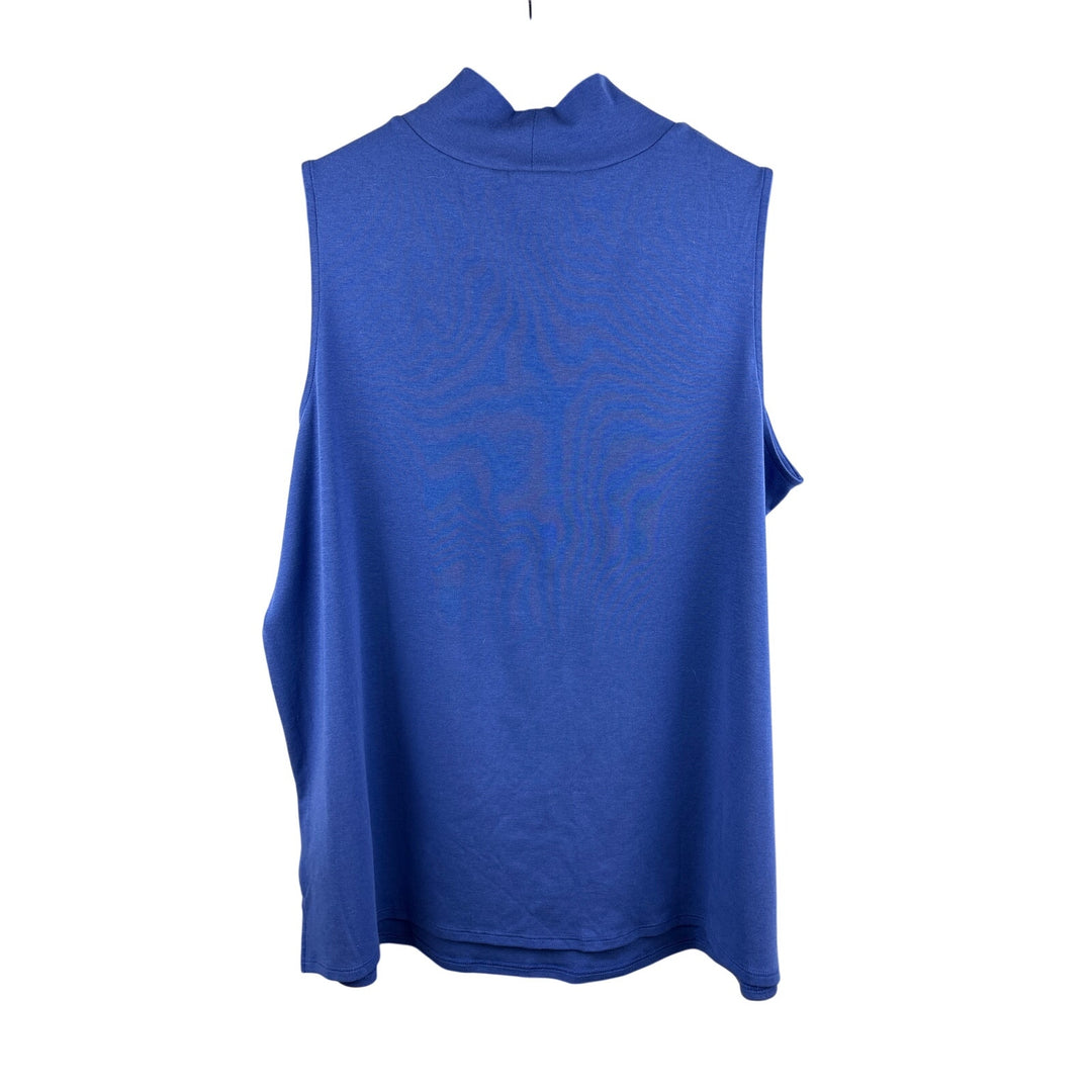 Women’s Belle Kim Gravel Size 1X Periwinkle Sleeveless Turtleneck
