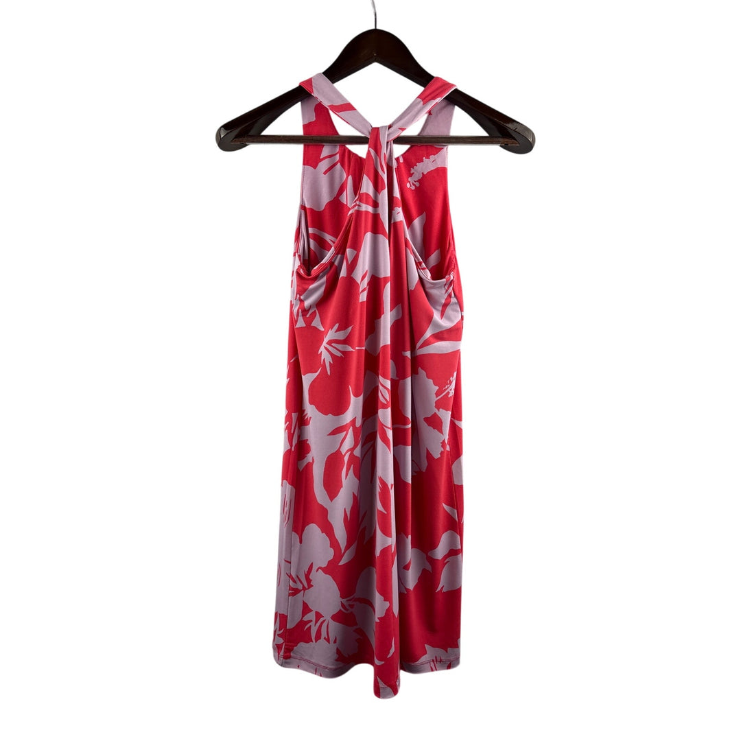 Women’s Tori Richard Small Pinky Orange & Lilac Flower Patterned Halter Dress
