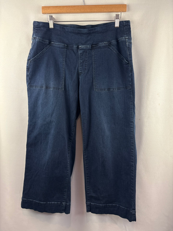 Women’s Belle Beach Kim Gravel Navy Wide Leg Jeans