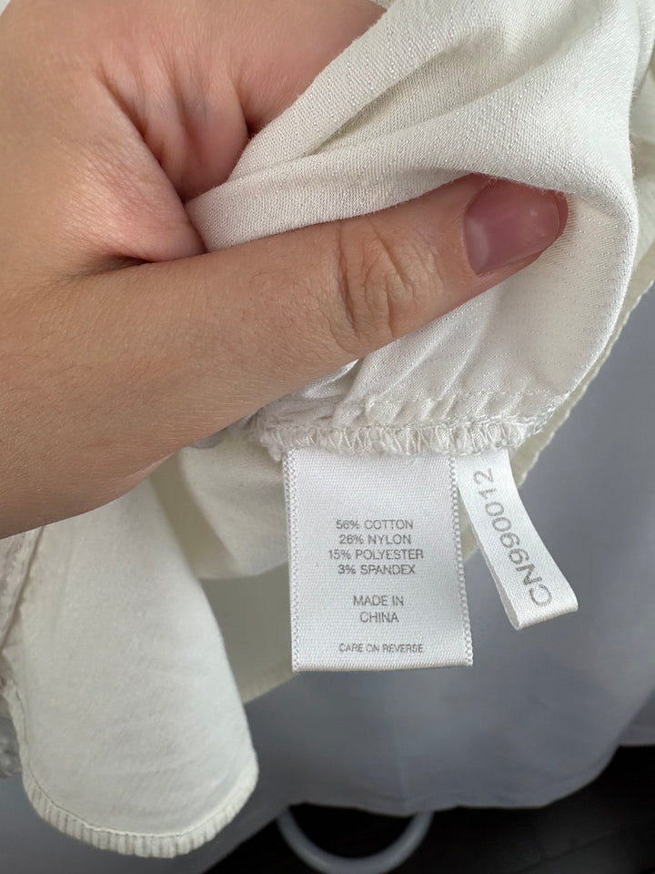 Women’s New York & Company Medium White Button Up Blouse