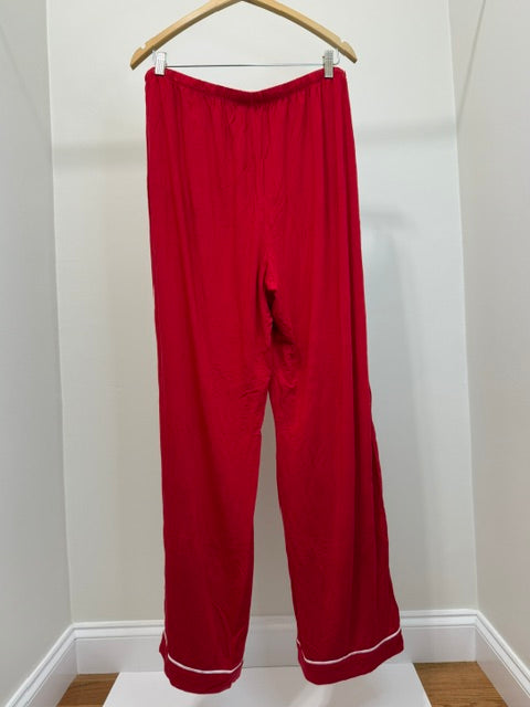 J.Crew Wide Leg Pajama Lounge Pants Red XL