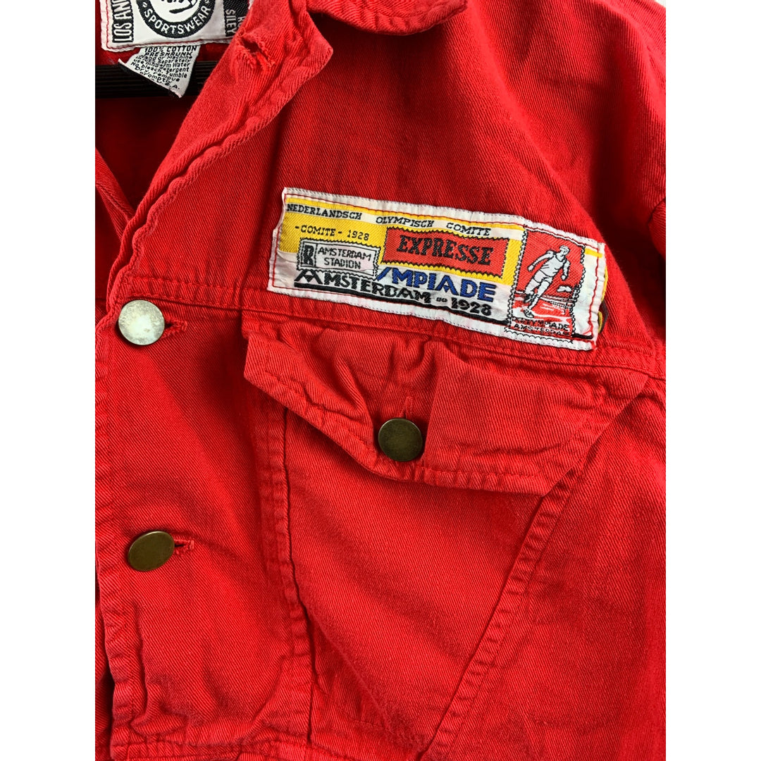 Women's Dinosaur Sportswear Red Cotton Small Vest Size 1