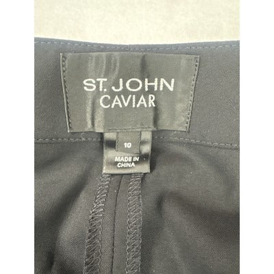 Women’s St. John Caviar Size 10 Black Slacks.