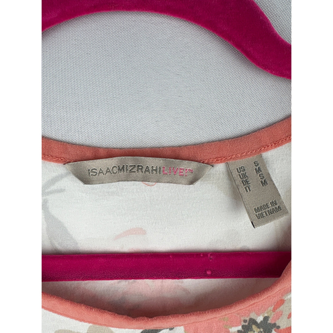 Isaac Mizrahi Live! Womens Sleeveless Floral Tank Top S Cotton/Modal