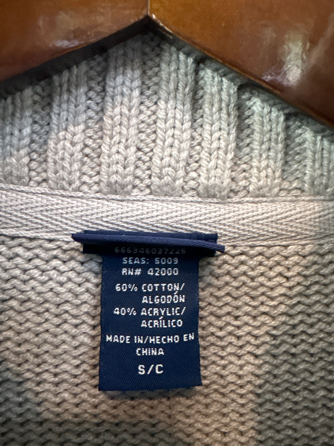 Women’s Basic Editions Small Gray Patterned Cardigan