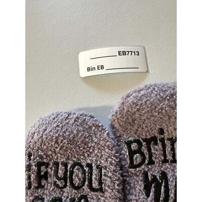 Fuzzy Purple Novelty Socks With "Bring Me Some Wine" & "If You Can Read This" Text Footwear Gift Idea