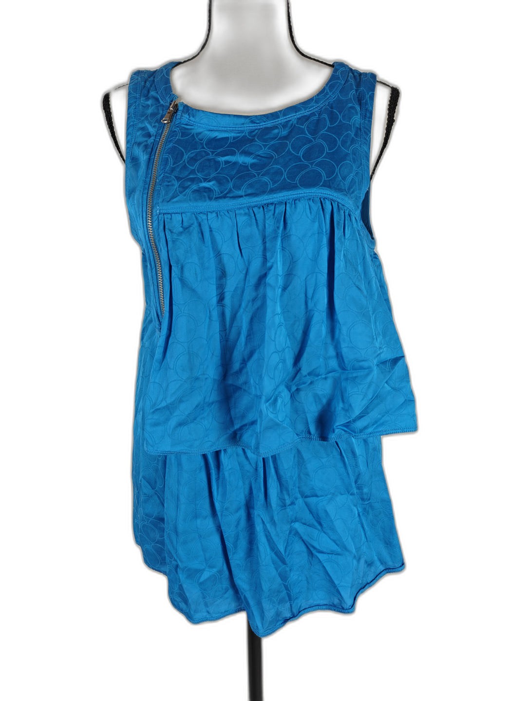 Womens Marc by Marc Jacobs Tiered Blouse Blue Size S