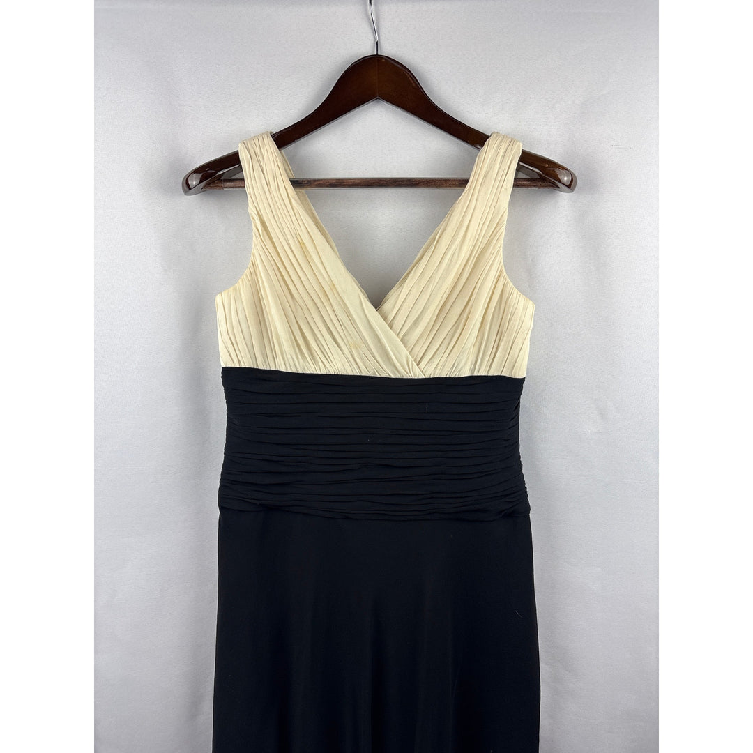 Women’s Jones New York Size 6 Cream & Black Ruched Dress
