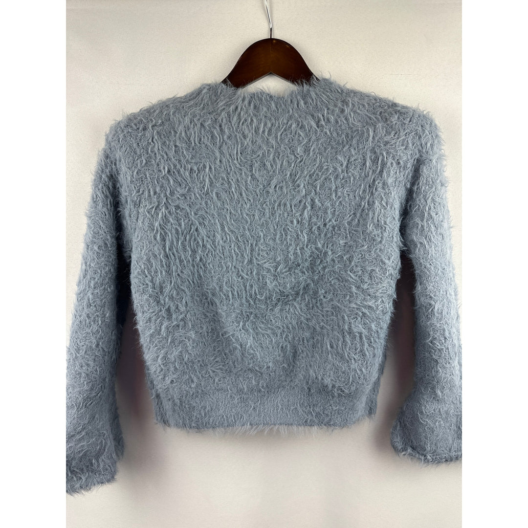 Women’s Divided Powder Blue Shag Sweater Size Sm
