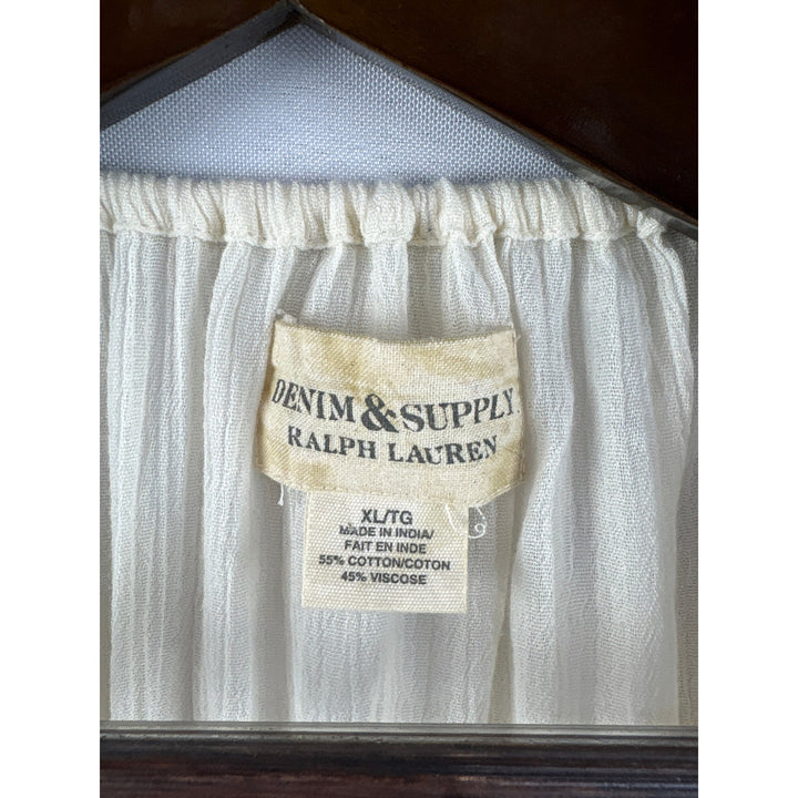 Women’s Denim & Supply Ralph Lauren XL Cream Flowy Blouse