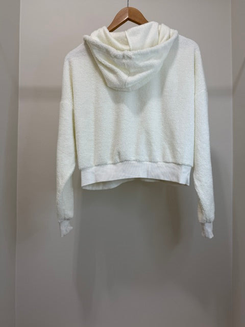 Adore Me Ultra Soft Plush Cream Hoodie and Jogger Lounge Set XL