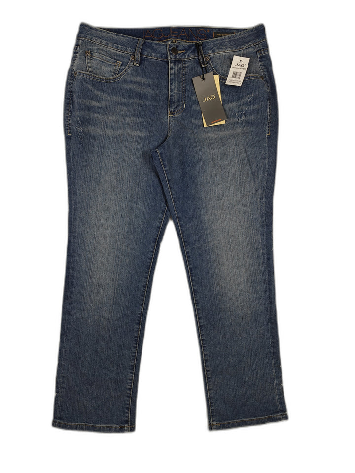 Womens JAG Jeans Skinny Boyfriend Blue Denim Size 14 NWT Medium Wash