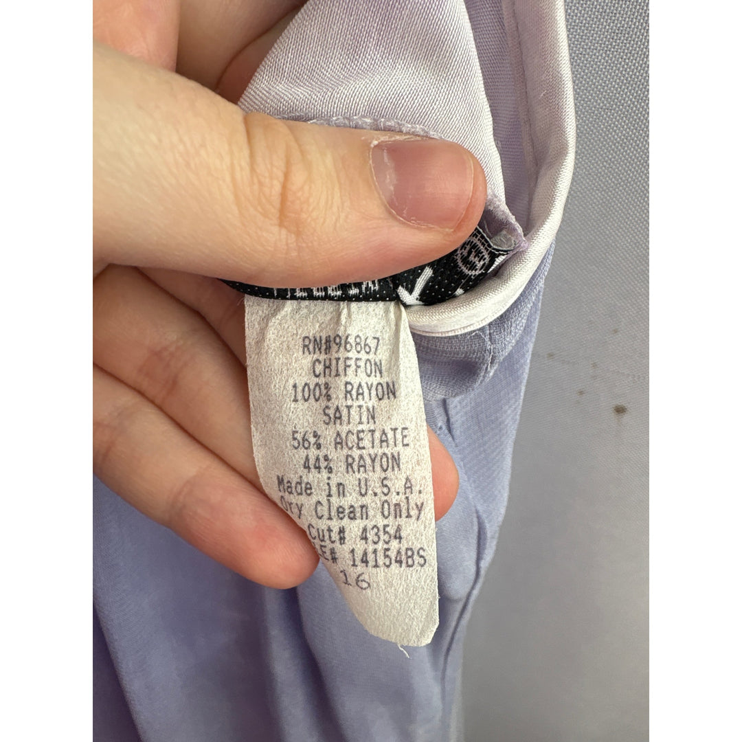 Women’s Elements Size 16 Satin Lilac Tie-Dyed Maxi Dress