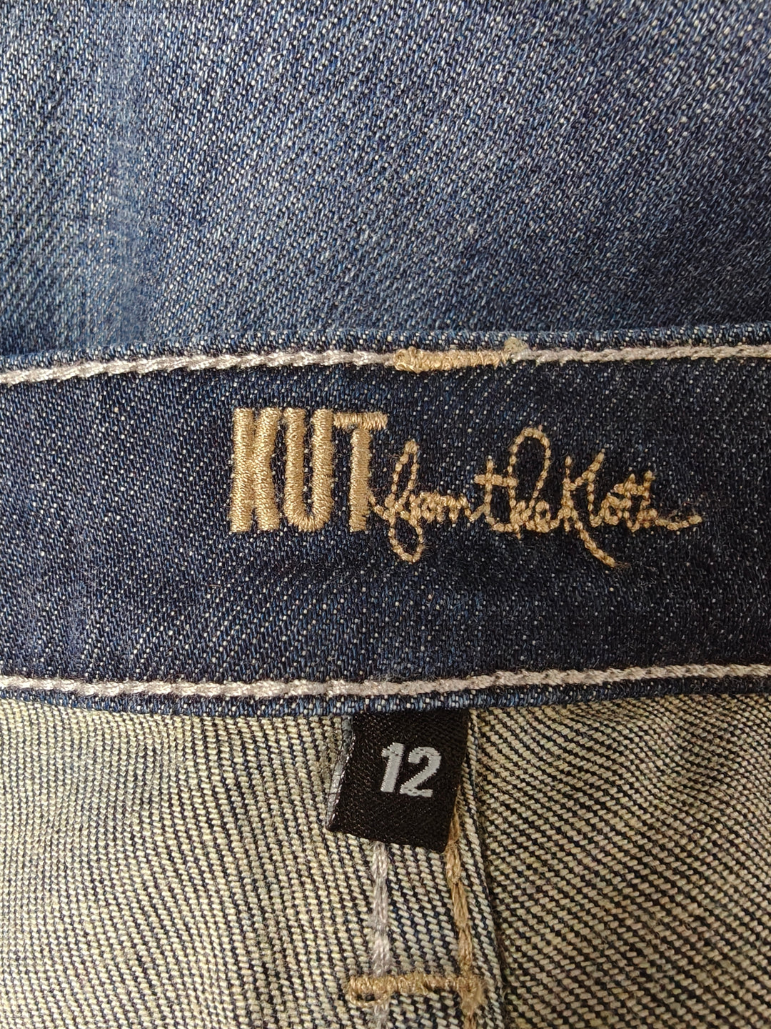 Womens KUT From The Kloth Farrah Baby Bootcut Jeans Dark Blue Size 12