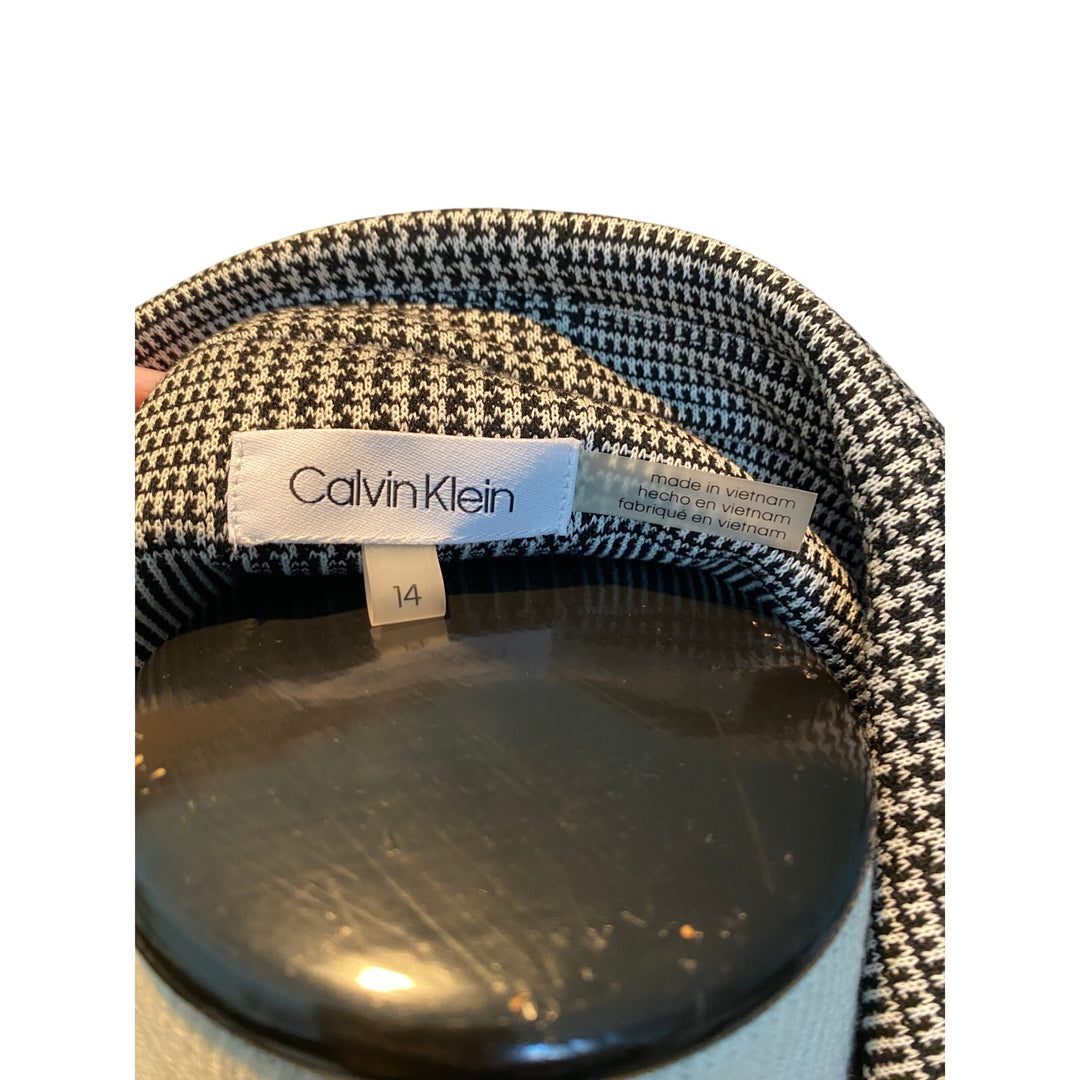 Women's Calvin Klein Houdstooth and Striped Blazer Size 14