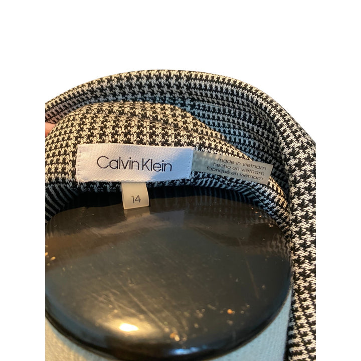 Women's Calvin Klein Houdstooth and Striped Blazer Size 14