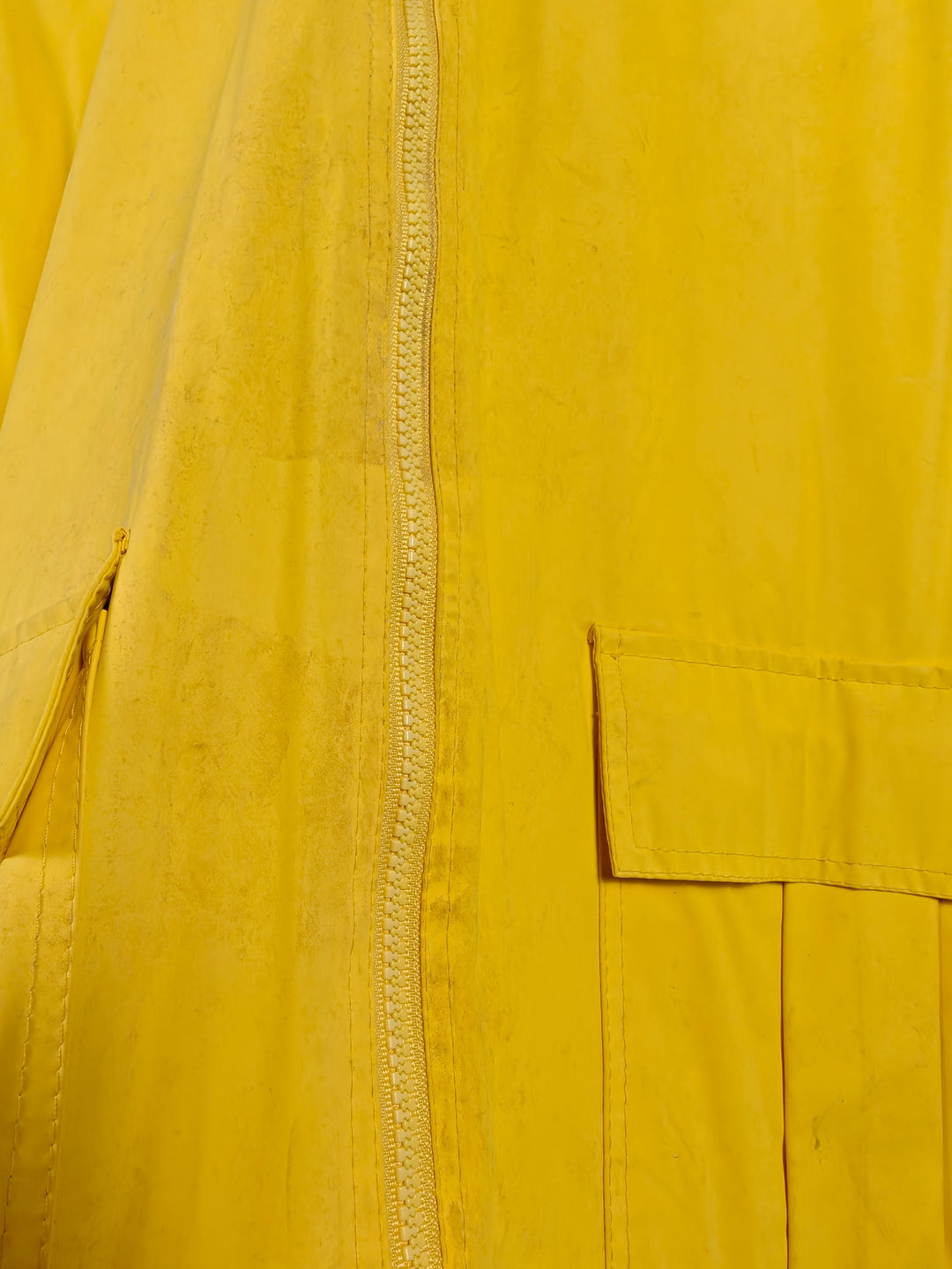 Misty Harbor Mens Yellow Hooded Rain Jacket Waterproof Plaid Lining XL