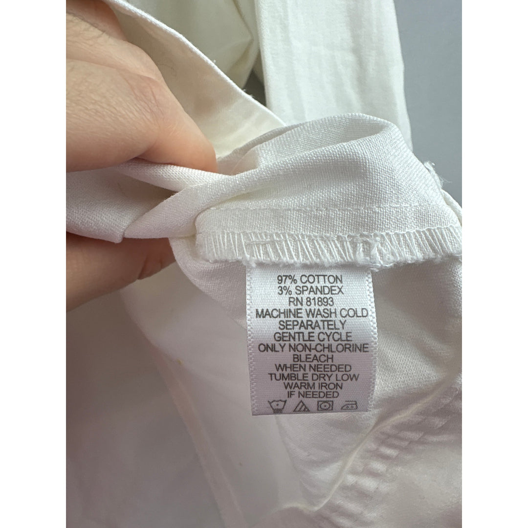 Women’s d&co. XL White Jean Jacket w/ Bejeweled Buttons