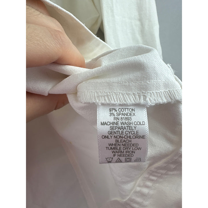 Women’s d&co. XL White Jean Jacket w/ Bejeweled Buttons