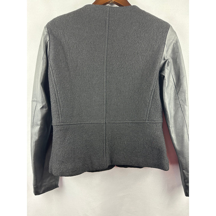 Women’s Kenar Wool and Leather Contrast Jacket Size Small