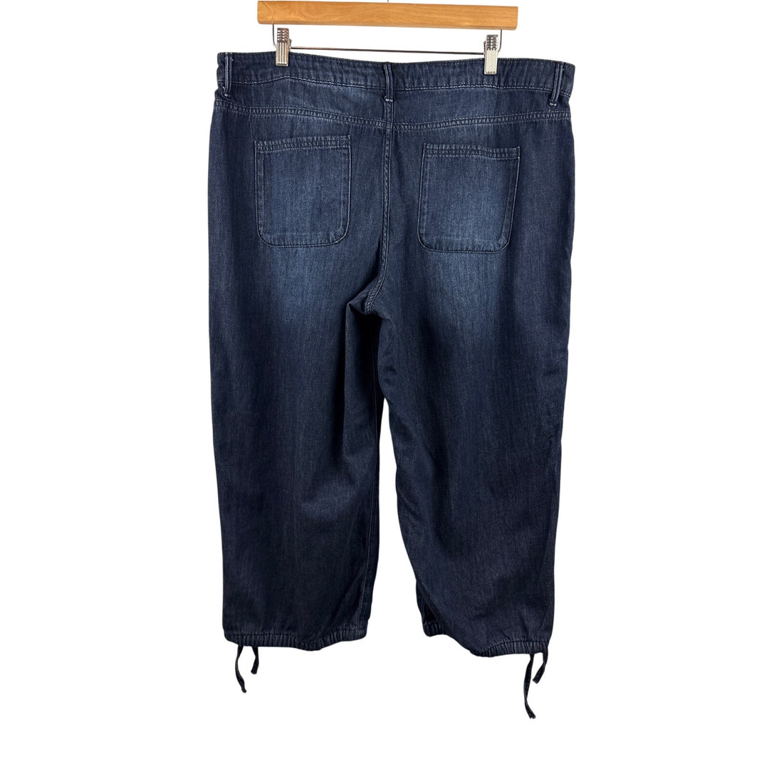 Women’s LOGO Size 16 Dark Blue Capri Jeans