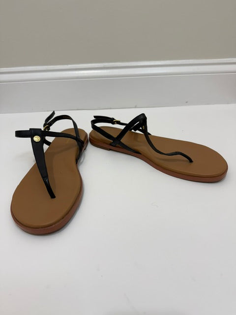 Cole Haan Flora Thong Sandals Black Leather Sz9.5