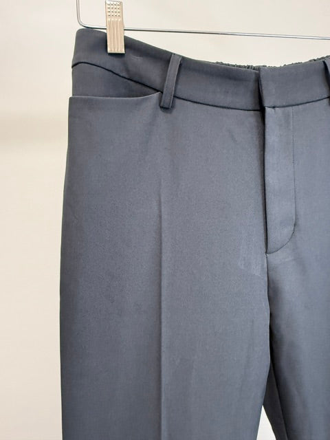 Classic Charcoal Gray One Button Pants Suit SzL