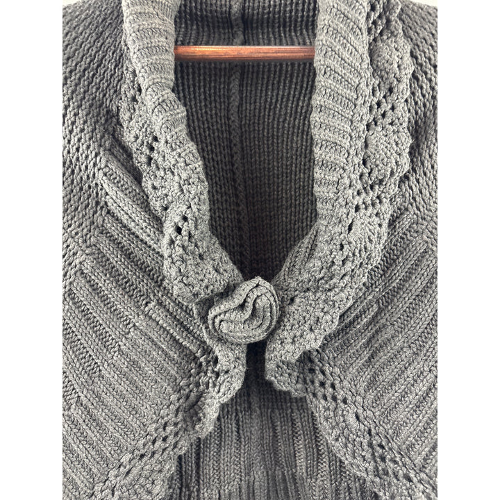 Women’s Motto XS Dark Grey Knit Cropped Cardigan