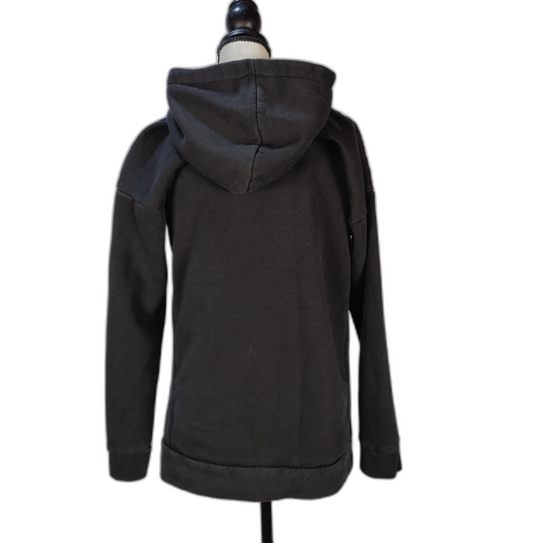 Adidas Black Pullover Hoodie Sweatshirt | Size Small | Unisex Style | Bold Logo Front
