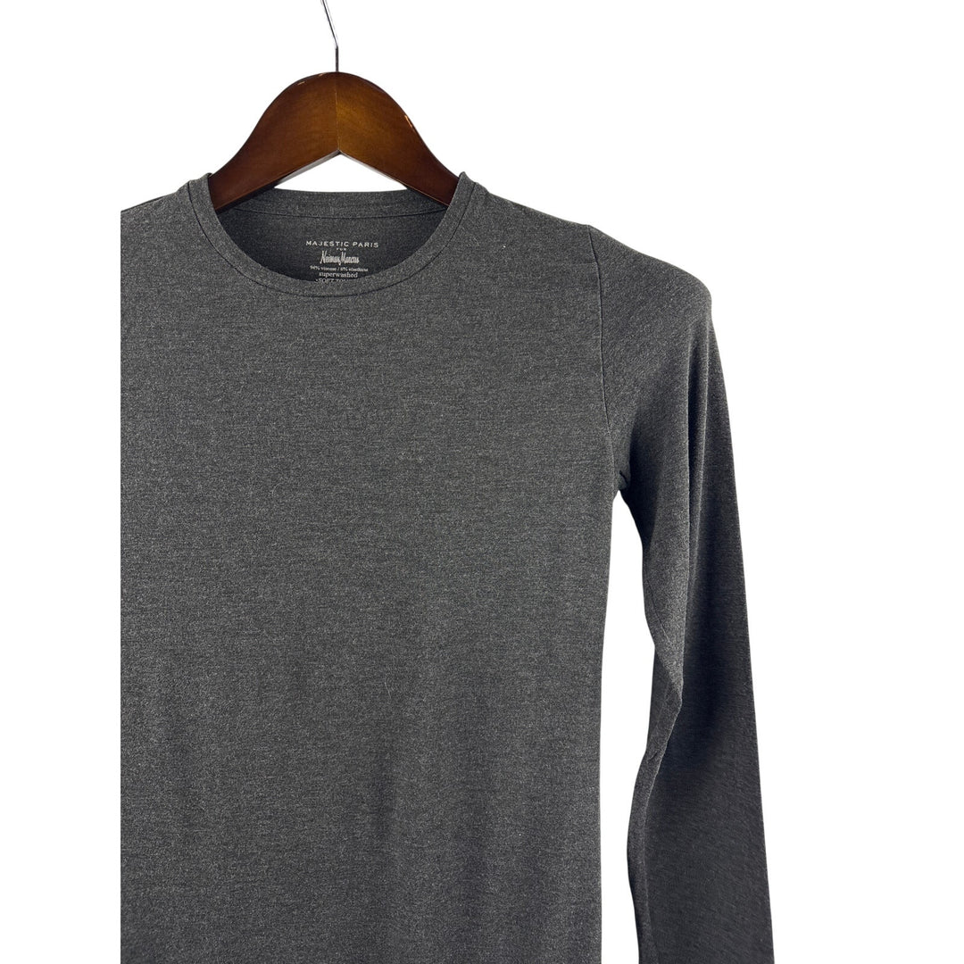 Women’s Majestic Paris Size 1 Dark Grey Long Sleeve Shirt