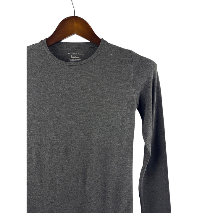 Women’s Majestic Paris Size 1 Dark Grey Long Sleeve Shirt