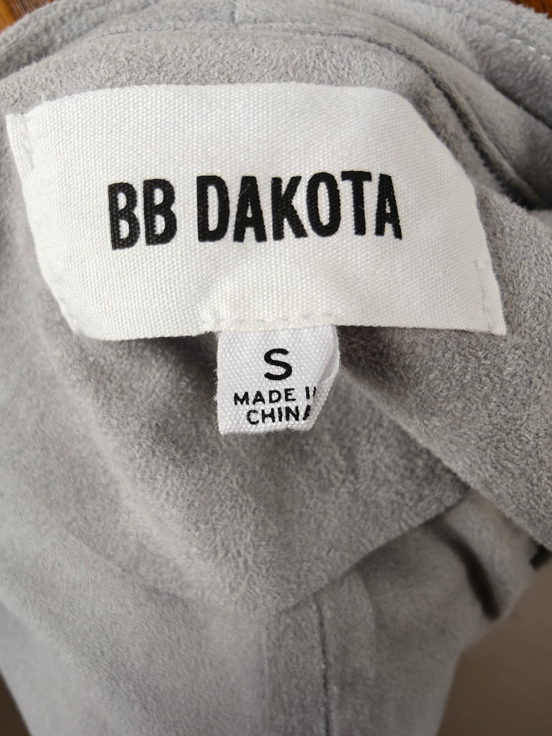 Women BB Dakota Faux Suede Jacket Gray Small