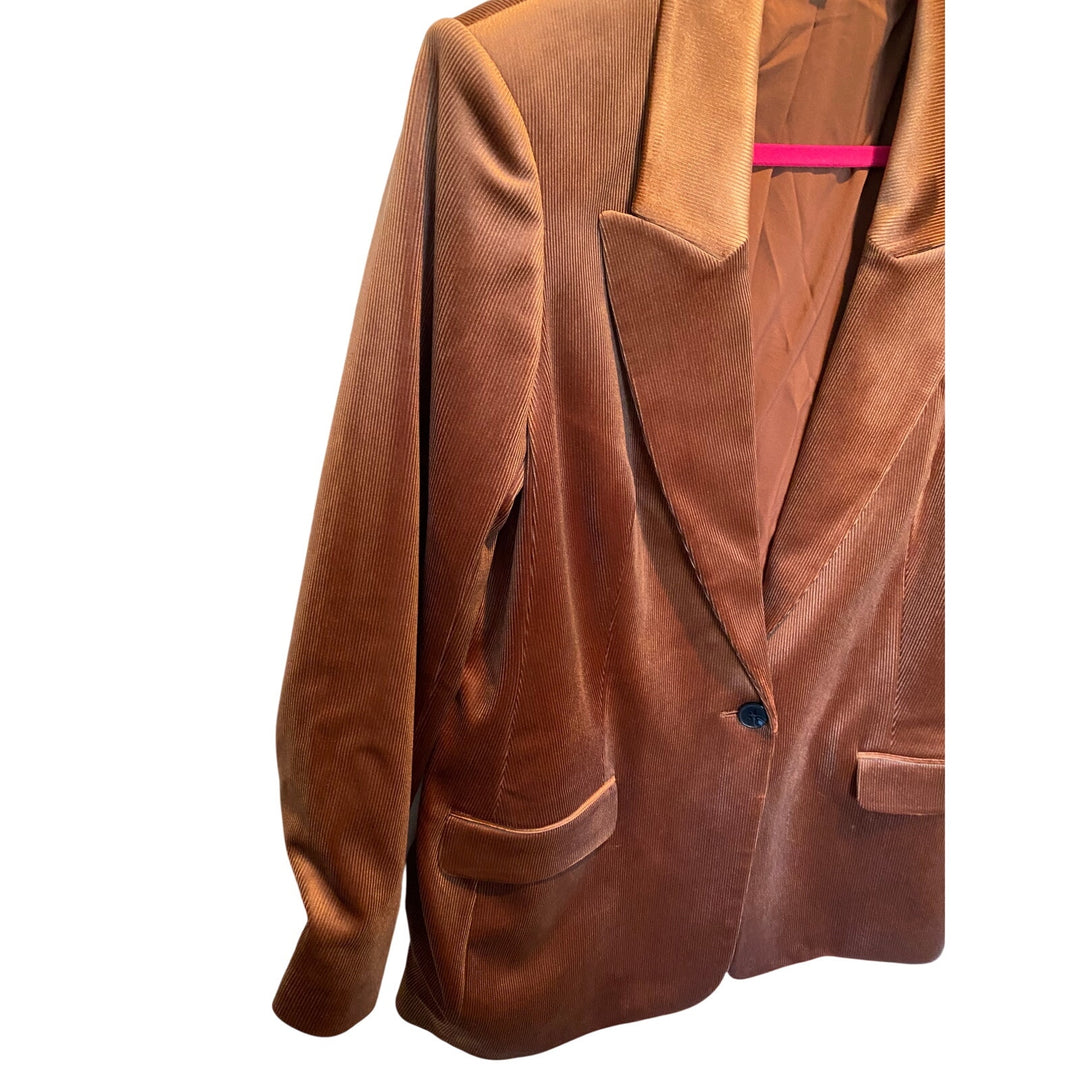 Women's Express Velvet Brown Blazer Size XL