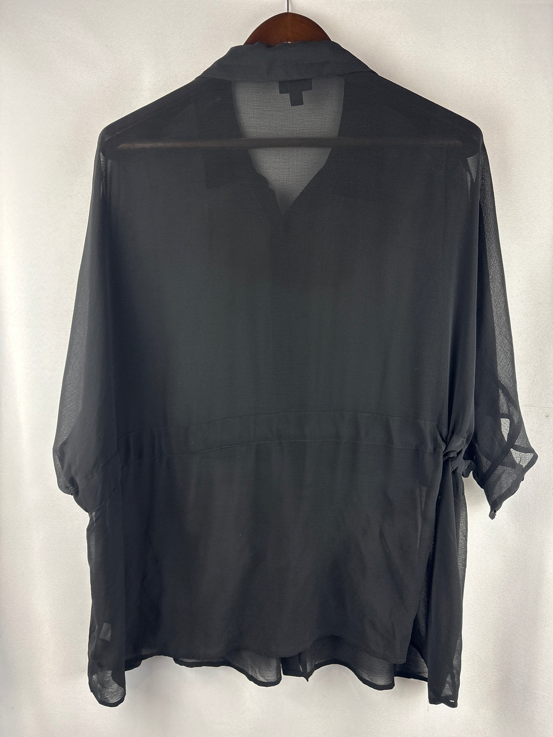 Women’s Torrid Size 1 Black Sheer Buttoned Blouse