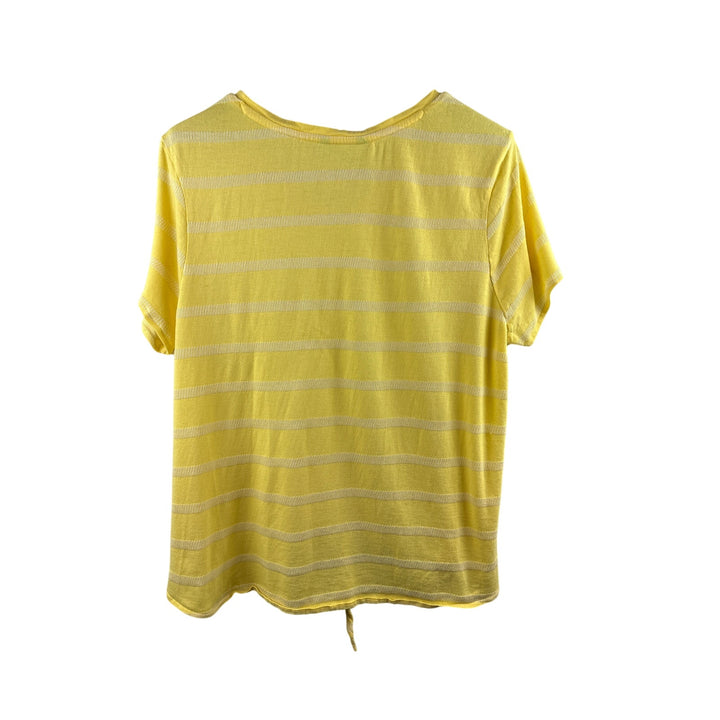 Women’s dip XL Yellow w/ White Striped T-Shirt
