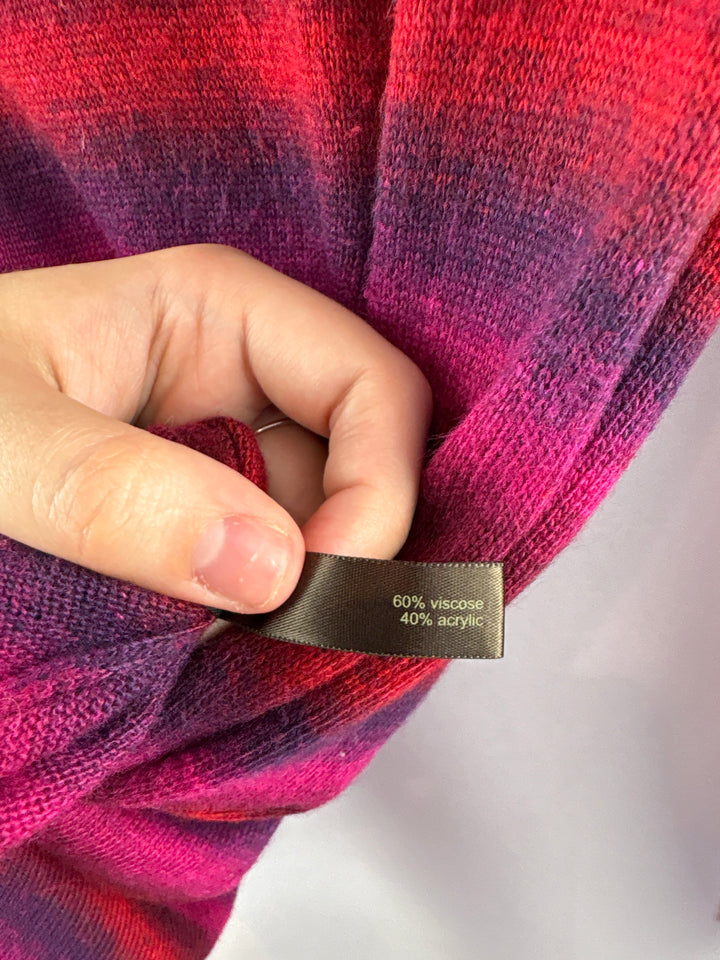 Women’s The Limited Medium Purple, Pink Red Striped Sweater