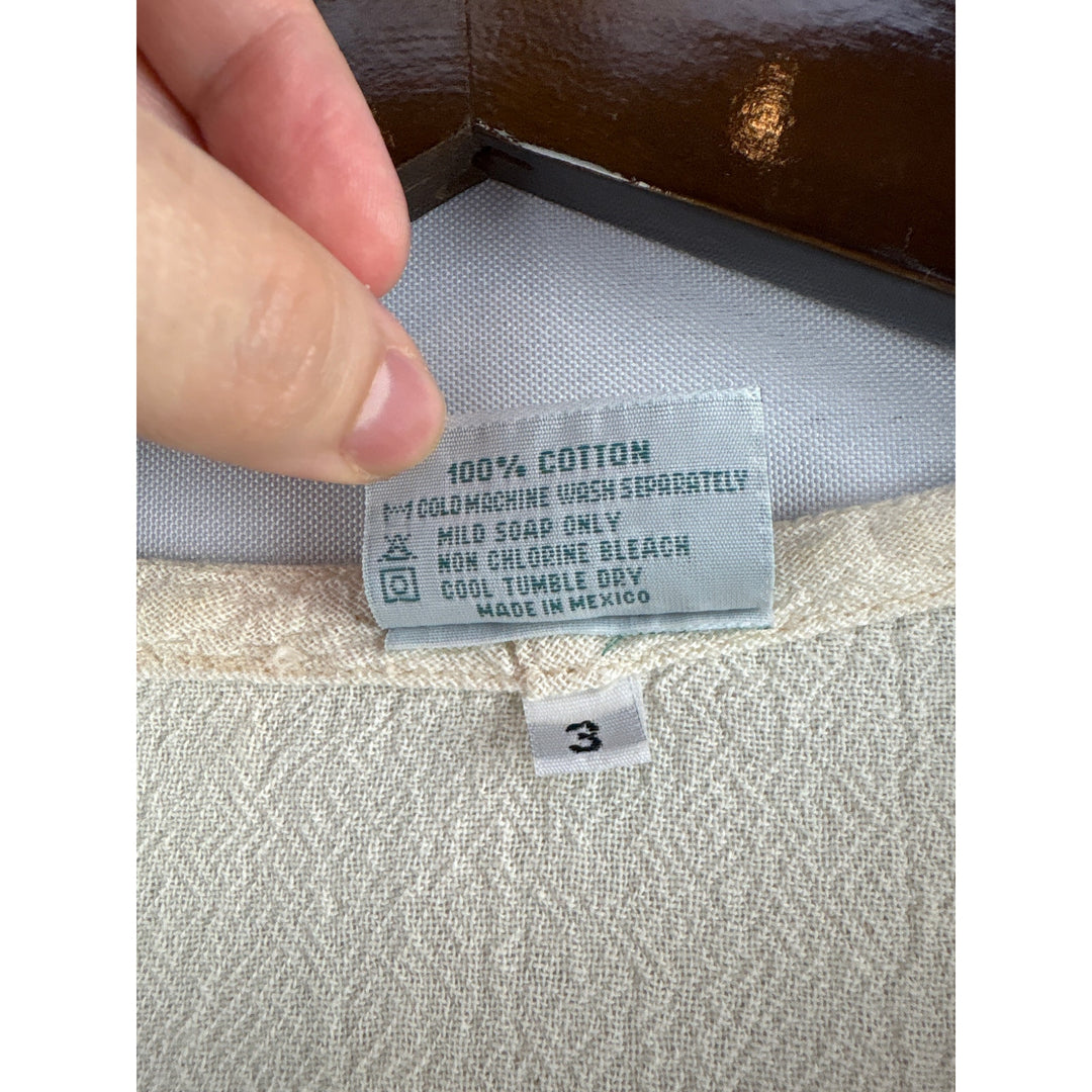 Women’s Oh My Gauze! XXL Cream Short Sleeve Blouse