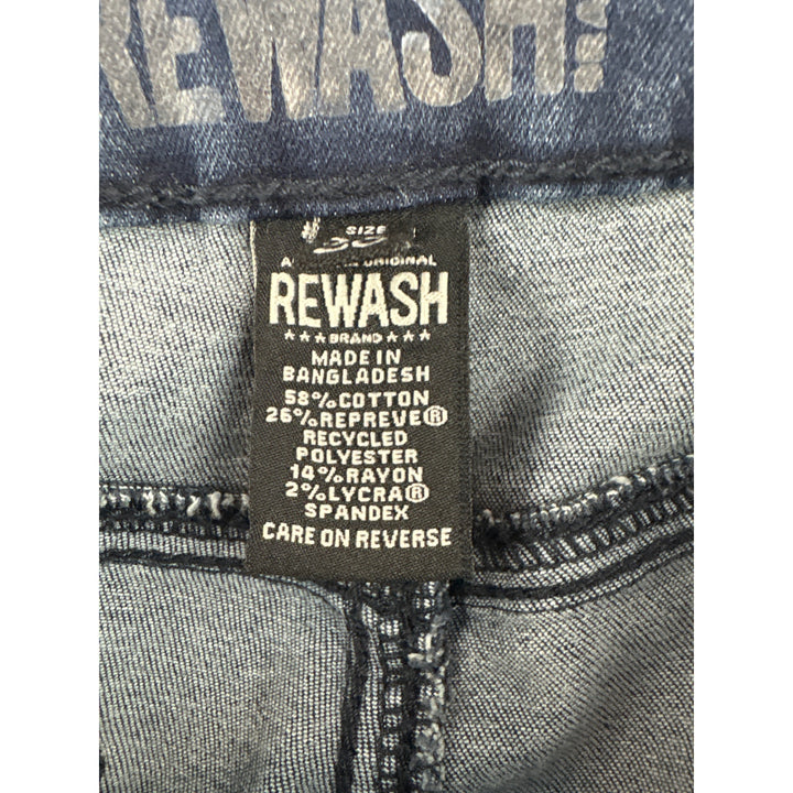 Women’s Rewash Brand Size 11 Dark Blue Distressed Skinny Jeans