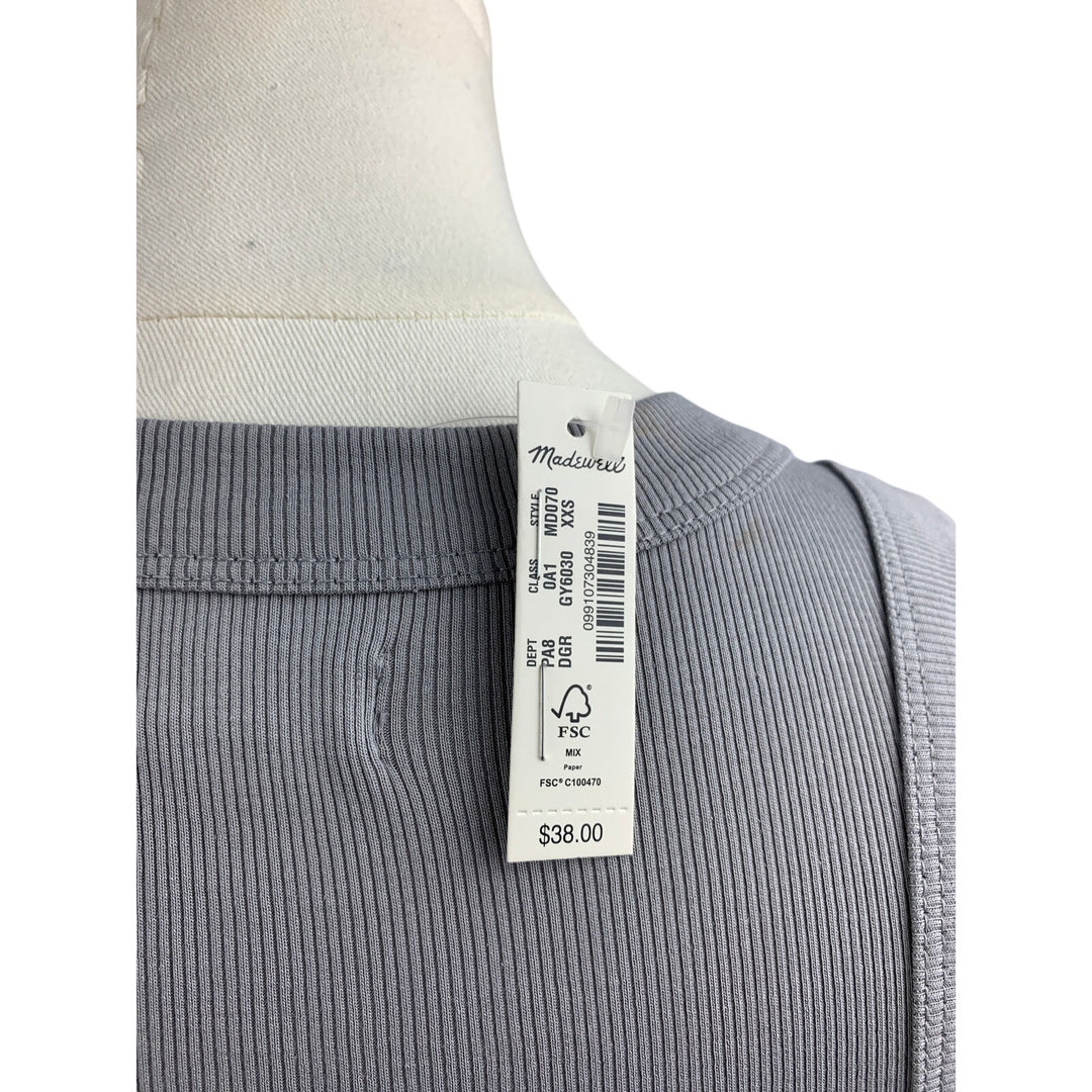 Women's Madewell Gray Soft Stretchy Tank Top - Size XXS