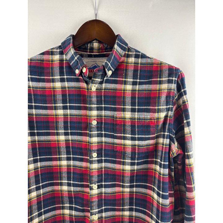 Men’s Vintage Penfield Medium Red, Blue, & White Plaid Flannel Shrit