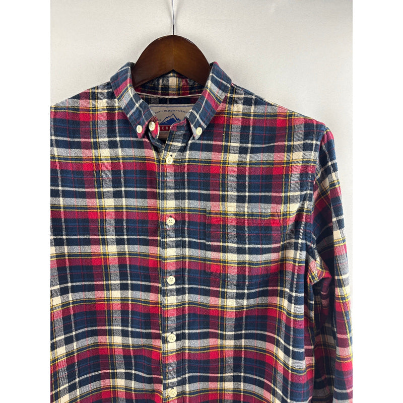Men’s Vintage Penfield Medium Red, Blue, & White Plaid Flannel Shrit