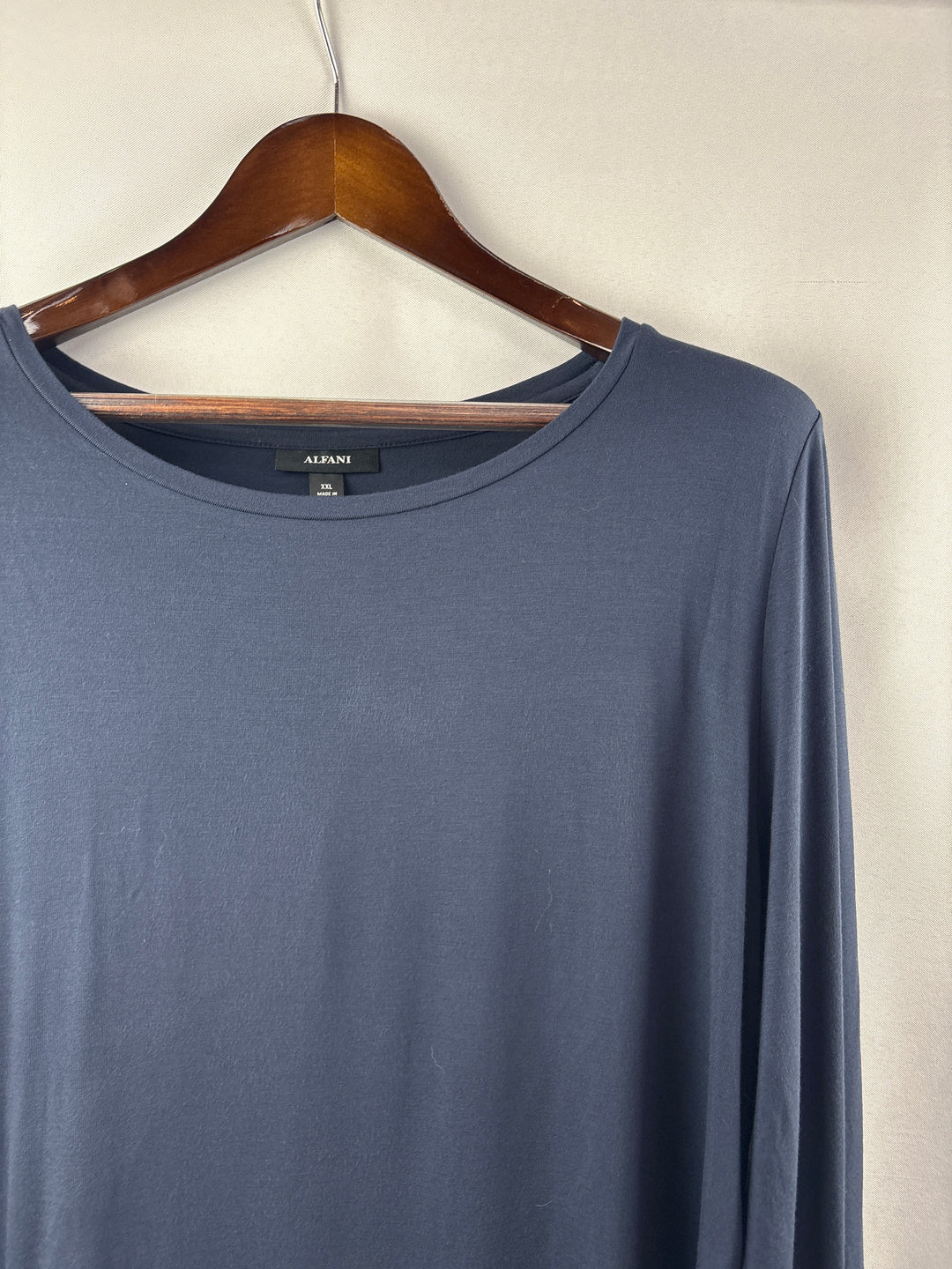 Women’s Alfani XXL Navy Blue Long Sleeve Shirt