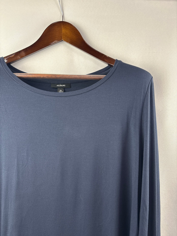 Women’s Alfani XXL Navy Blue Long Sleeve Shirt