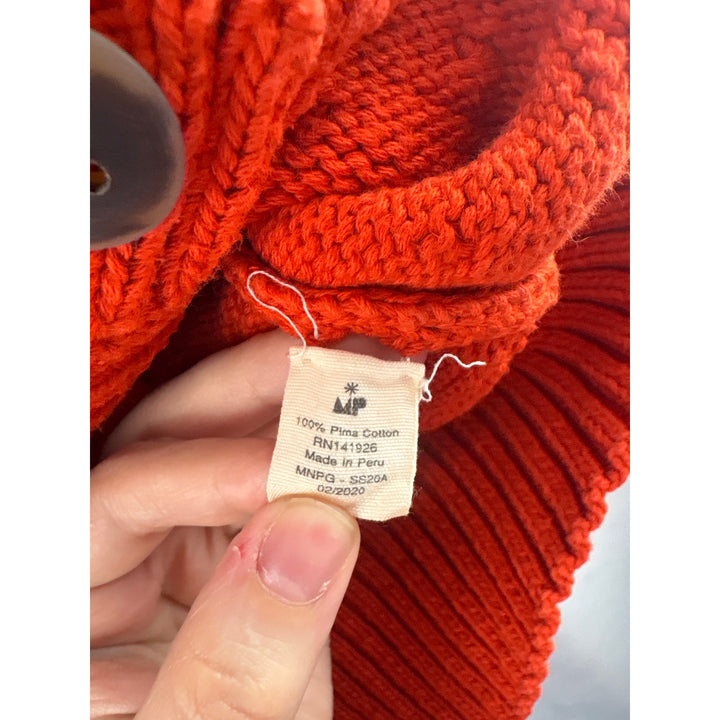 Women’s Misha & Puff XS/S Bright Orange Cropped Popcorn Cardigan