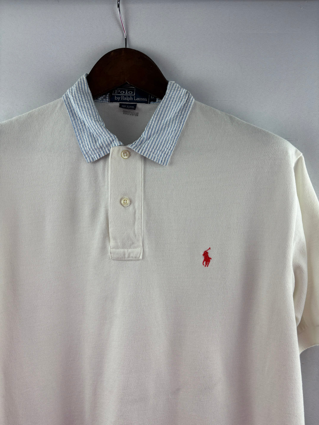 Men’s Polo Ralph Lauren Large White Polo Shirt