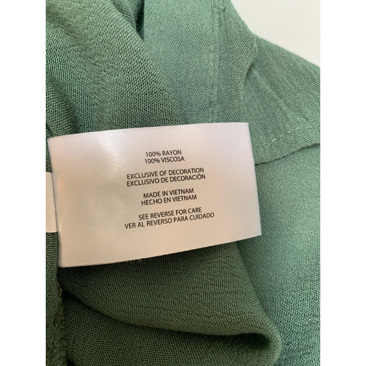 Orvis Womens Classic Collection V-Neck Blouse L/G Green