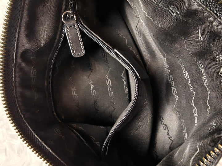 Women Via Spiga Shoulder Bag Black Leather