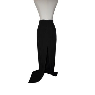 Tobi Black Maxi Skirt With Front Slit XS